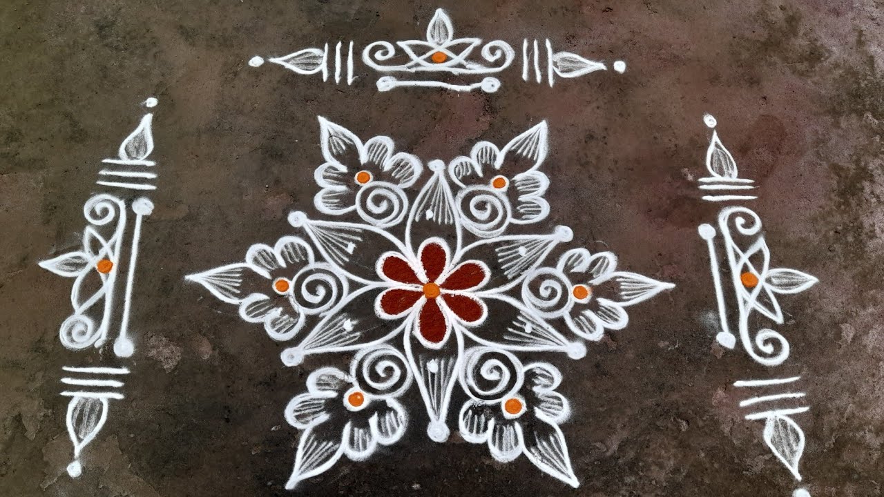 simple&easy rangoli Friday kolam3*2dots newyearspecial rangoli Anu ...