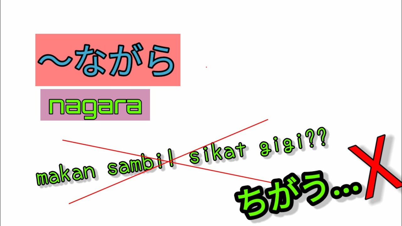Pelajaran Bahasa Jepang, 〜ながら (nagara)