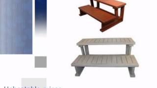 Quality Hardwood Spa Step - Hottubworks.com
