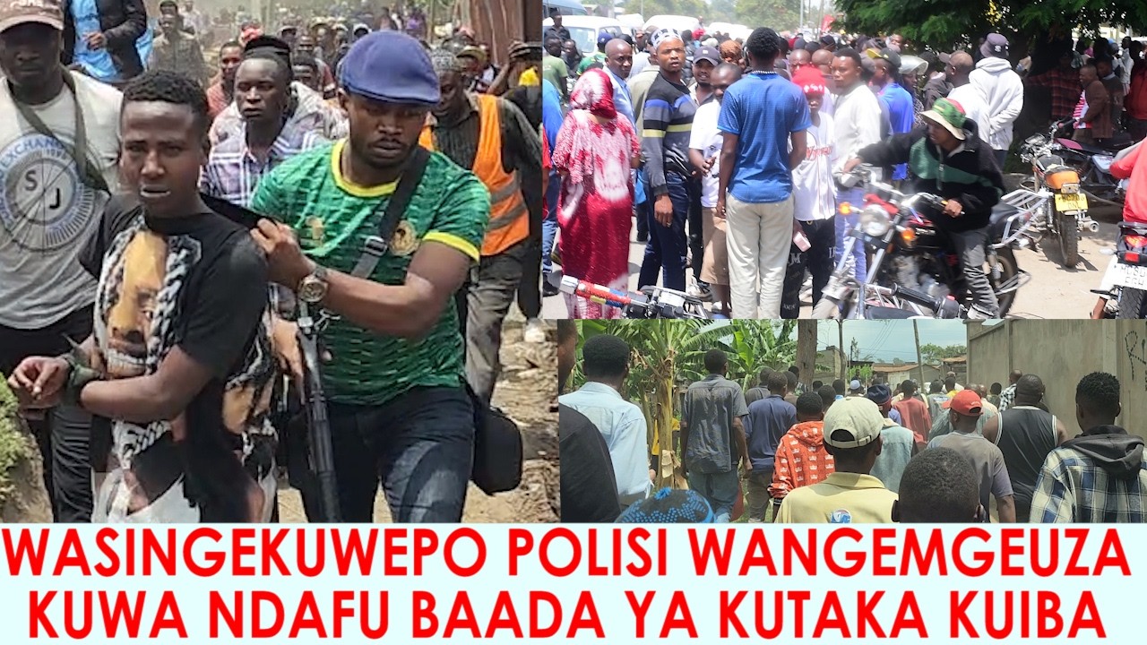 KIBAKA ANUSURIKA KUWAWA NA WANANCHI BAADA YA KUIBA POCHI AOKOLEWA NA POLISI.