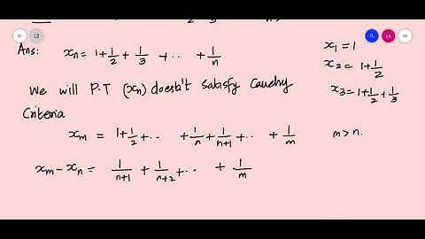 Mathematical Analysis Module II Class 33B Cauchy Criterion Problem 3