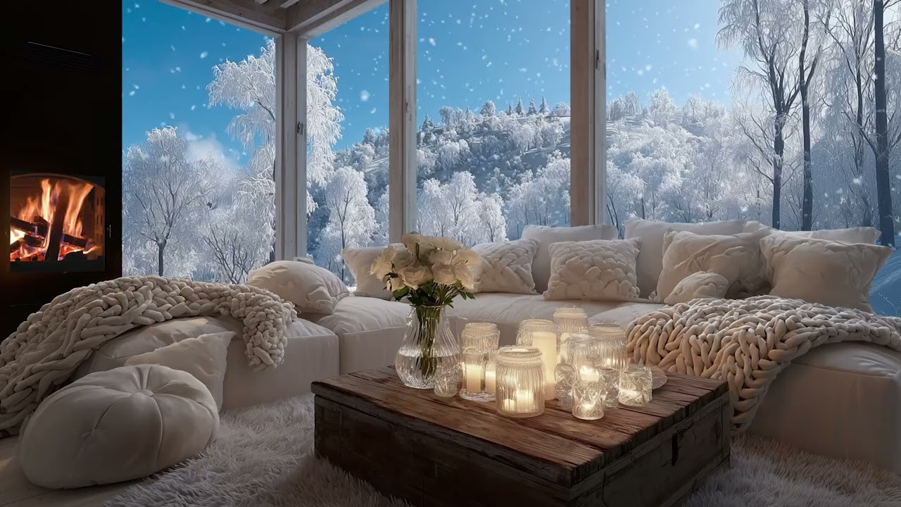 Piano Fireplace Ambience: Relax & Unwind 🎹 Soft Sounds for Anxiety & Panic Relief