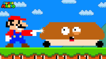 Super Mario Bros., but Everything Mario Touches Turns WIDER