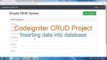 Codeigniter CRUD Project bootstrap 4 Insert into database part 5