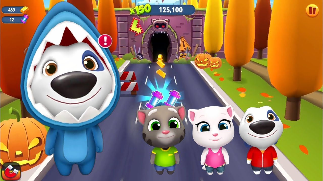 Talking Tom Gold Run - Henk Shark - Halloween Boss Fight - Neon Rush Event - (Android)