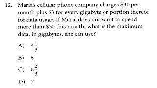 SAT Math Prep 4 inequalities Q12