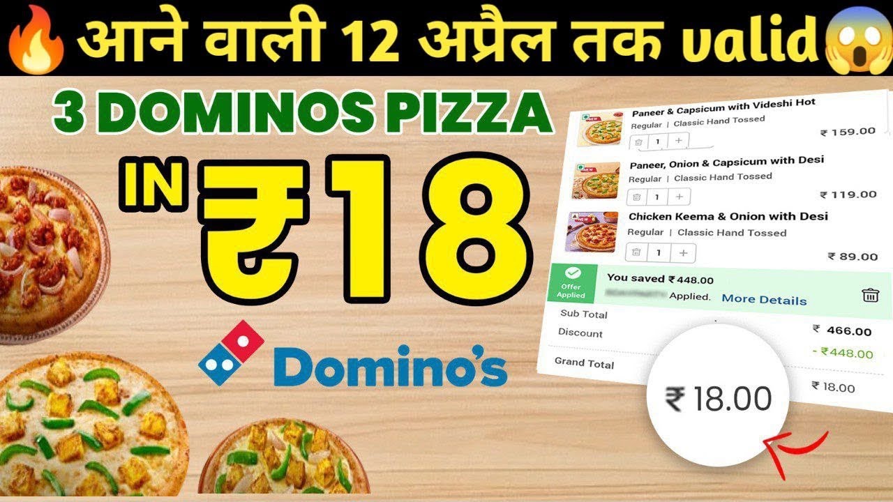 dominos-6th-april-double-dhamaka-offer-3-pizza-in-18-domino-s-pizza