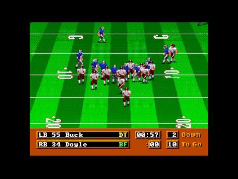 Mike Ditka Power Football ... (Sega Genesis) 60fps Gameplay