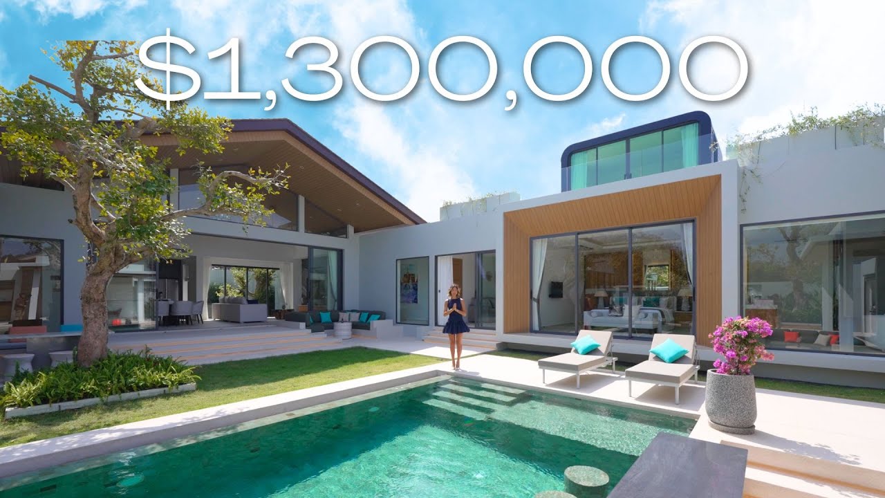 Осмотр виллы с бассейном стоимостью 1 300 000 долларов, предлагающей спокойный островной образ жи...