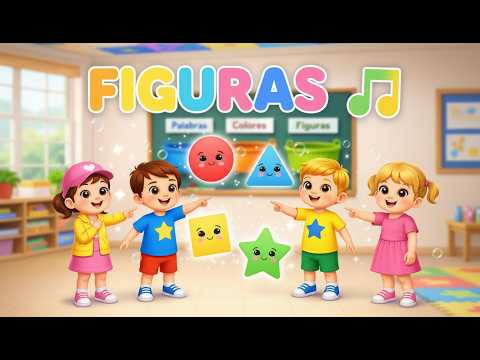 👉 🎵 Aprende las Figuras Cantando | Círculo, Triángulo, Cuadrado y Estrella ⭐ | Chiquicanto