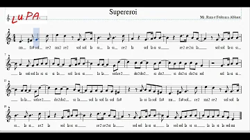 Supereroi (Mr. Rain) - Flauto - Note - Spartito - Karaoke - Instrumental - Canto -