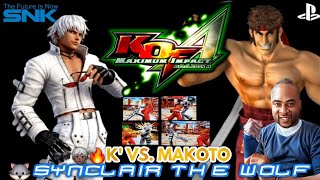 ✉️🔥KING OF FIGHTERS / KOF | Maximum Impact Regulation A (PS2): 🕶🧑🏿‍🦳🔥K' (SCtheWolf) VS. Makoto (CPU)