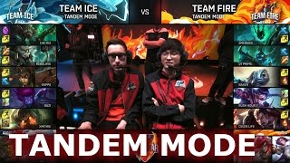 Faker + Bjergsen! Team Ice vs Team Fire Tandem mode | LoL AllStar Event 2016 Day 4