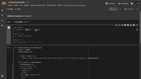 Método de Bisección Python