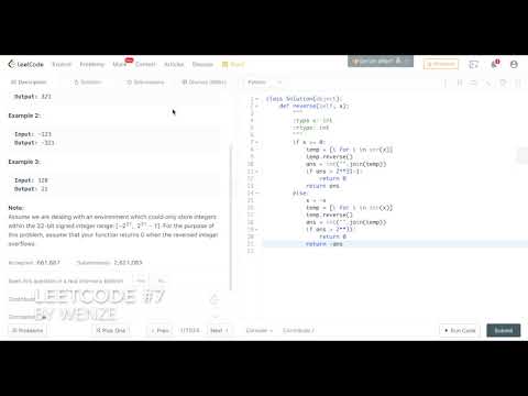 LeetCode #7 another quick and dirty