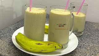 2 Ingredients Only How To Prepare Banana Smoothie Banana Milkshake Banana Juice Recipe