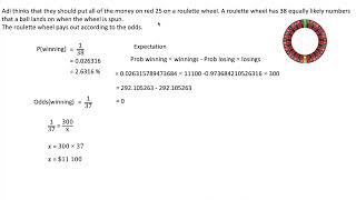 Probability Odds and Expectations ES Solution