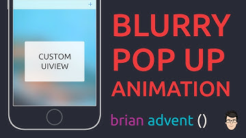 iOS Swift Tutorial: Blurry Pop Up Animation with UIVisualEffects (iOS Blur Effect)