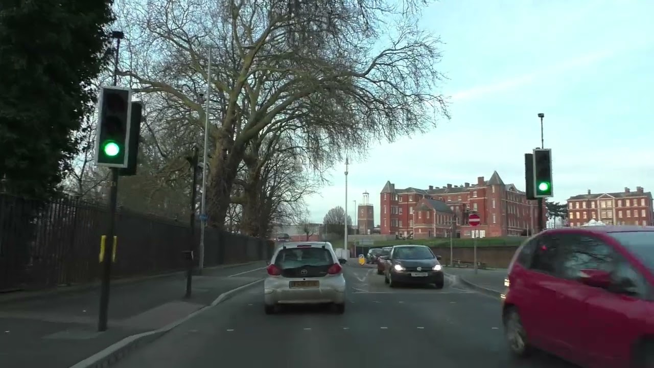 Driving On Hylton Road, North Parade, Croft Road & Castle Street, Worcester, UK 9th March 2025
