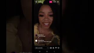 Chloe Bailey IG live with comments 4-7-22 Treat Me Premiere