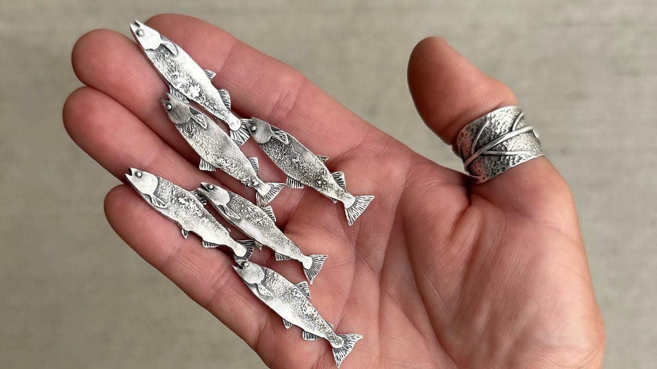 School of Salmon Earrings