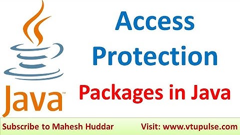 Access Protection in Java  User-defined Packages How to Create and Import a Package by Mahesh Huddar