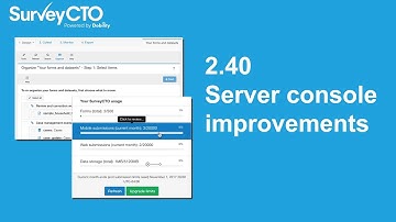 SurveyCTO 2.40 Release - Server Console Improvements