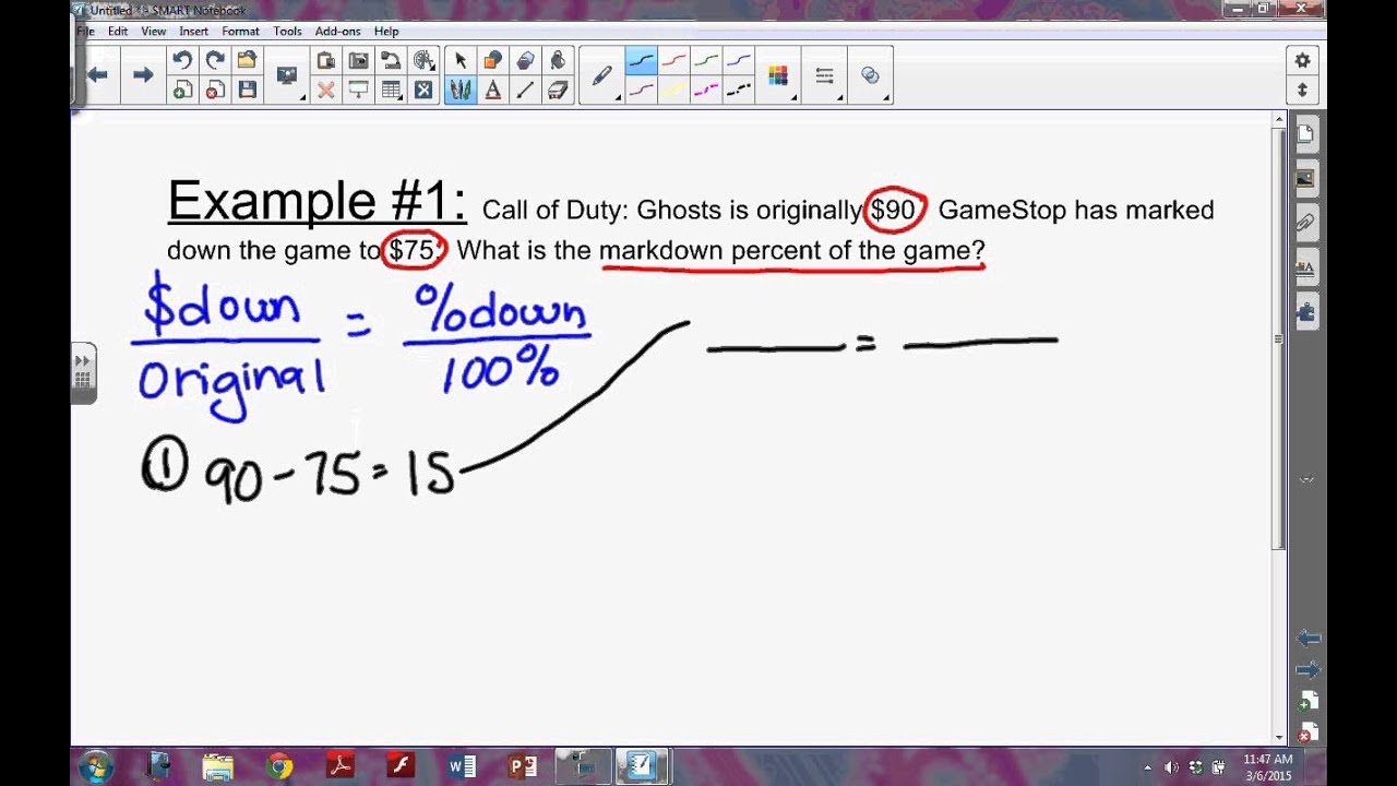 How to find Percent Markdown - YouTube