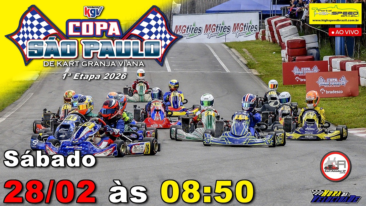 🔴 COPA SÃO PAULO DE KART GRANJA VIANA | 1ª Etapa 2026 | Granja Viana (SP) | Ao Vivo
