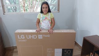 Unboxing TV LG 4K 50" 50UR87