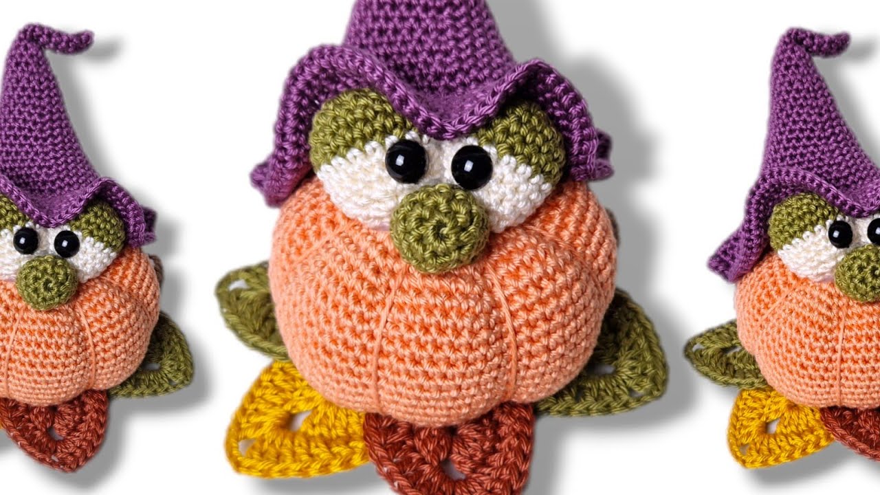 Häkelanleitung: Kürbis mit Zauberhut | Teil 2 | happycrochet TV