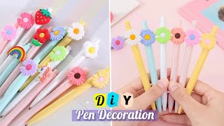 DIY Pen Decoration _ How to decorate your pen with soft clay