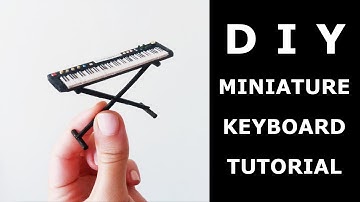 Miniature keyboard tutorial | пианино для кукол | piano para muñecas | DIY Dollhouse furniture