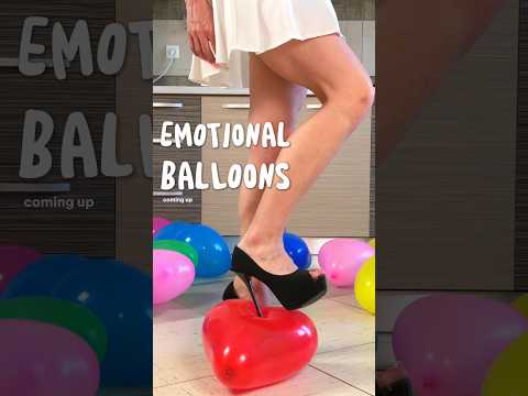 Pea vs. Emotional Ballons! Oddly Satisfying Heels Crushing Things! ASMR