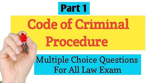 Cr.p.c Important Questions and Answers| (Cr. P. C) for All Law Exam | Code Of Criminal Procedure