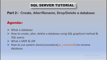 Database In SQL| Create Alter & Delete/Drop a Database -Part 2