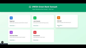 Demo CRUD Sistem Informasi Bank Sampah Unesa Green