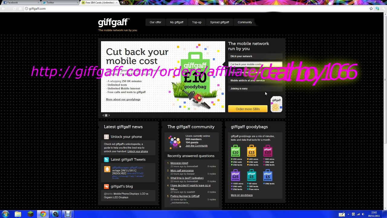 Pay As You Go GiffGaff YouTube