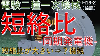 【電験二種一次 機械（平成18年 問2）】短絡比「同期発電機」（過去問徹底解説）