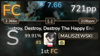 7.7⭐ MALISZEWSKI | Chroma - Destroy, Destroy, Destroy The Happy End [...] +HD 99.91% FC #1 | 721pp