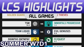 LCS Highlights Week7 Day1 LCS Summer 2022 All Games By Onivia