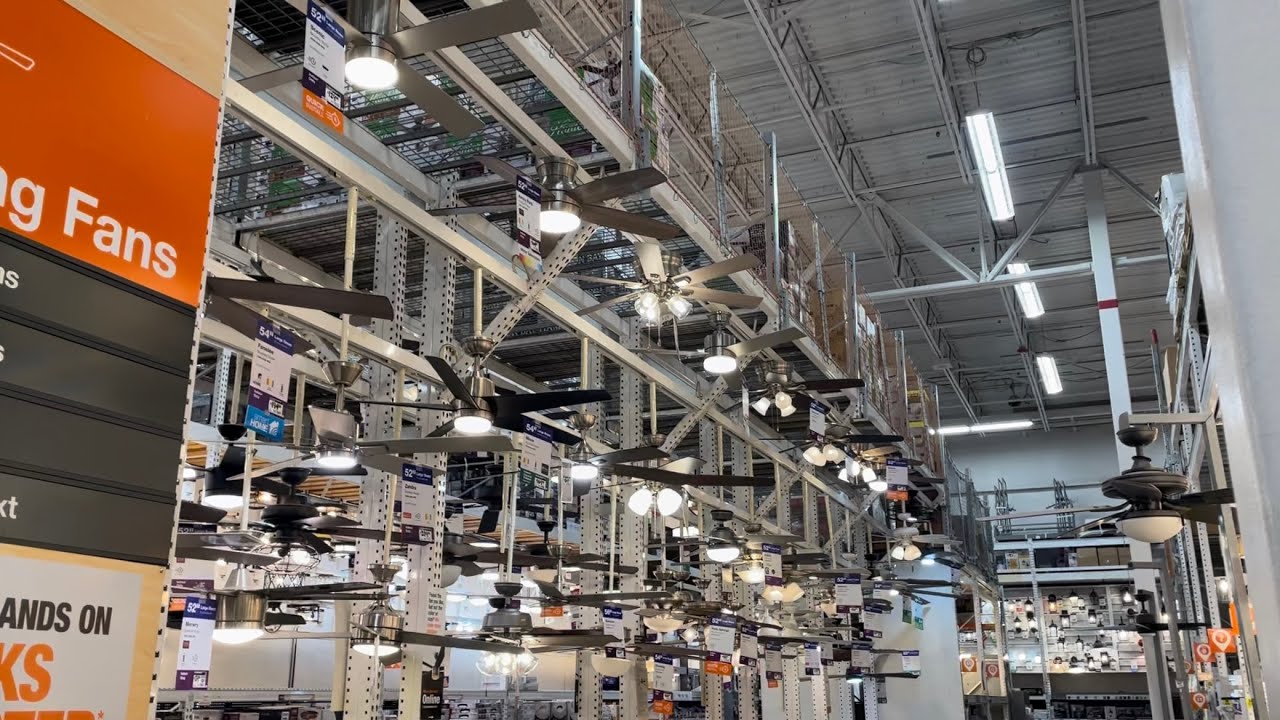 Ceiling Fan Display At Home Depot (Salem MA)(2023) YouTube