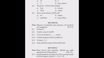 #HSBTE Diploma 1st Semester Common for all Branches Sample paper of Applied Mathematics-I July 2023
