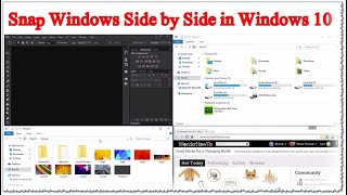 Snap Windows side py side in windows 10