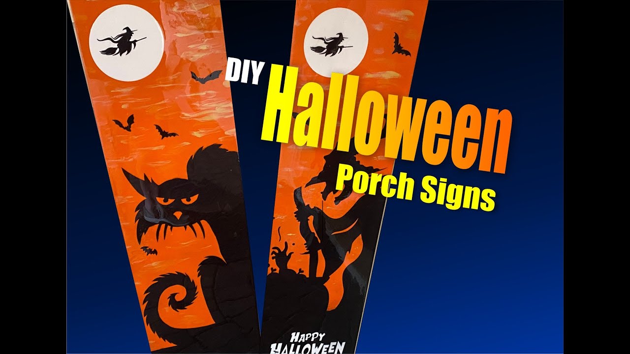 DIY Halloween Porch Signs Easy and Spooky Decor without Vinyl Cutting