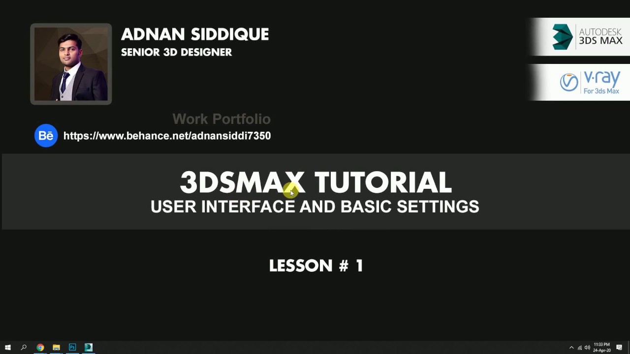 3ds Max User Interface And Basic Settings | Urdu / Hindi - YouTube