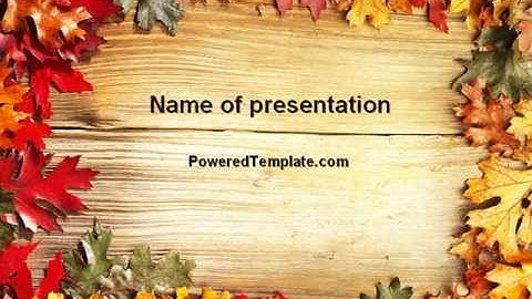 Autumn Leaves Frame PowerPoint Template by PoweredTemplate.com