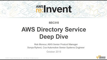 AWS re:Invent 2015 | (SEC315) AWS Directory Service Deep Dive