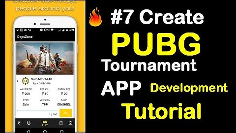 How to create Pubg tournament 🎮 application // Full Tutorial Part 7 🔥