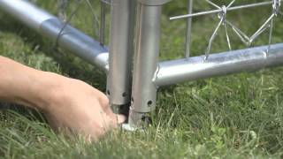 How to Assemble 6ft x 5ft x 10ft  Pet Sentinel Galvanized Chain Link Kennel Panel